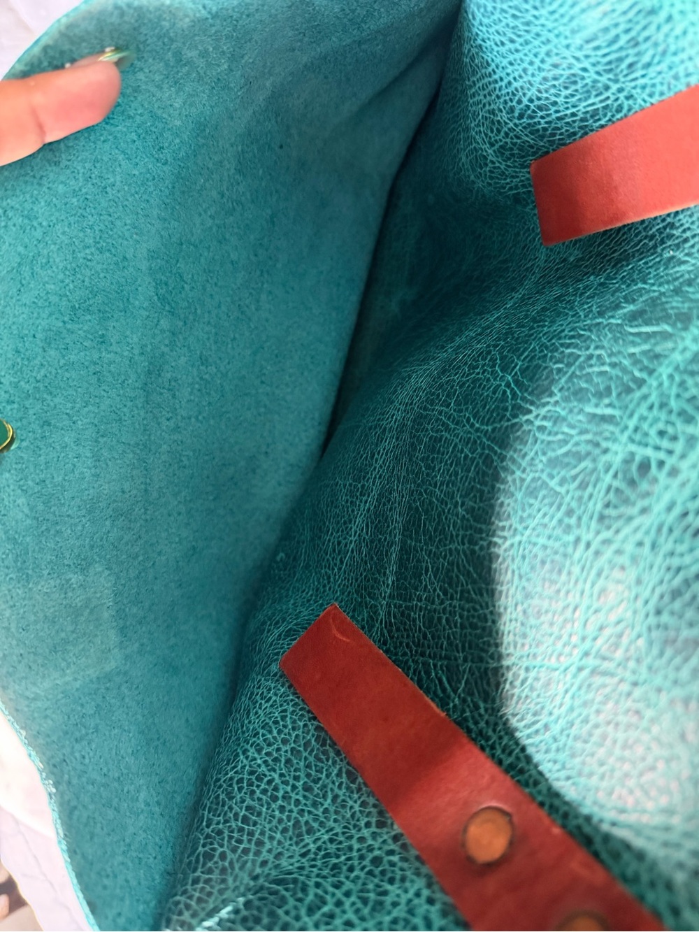 KMM and Co Carryall Tote in petrol blue bison - Picture 14 of 16